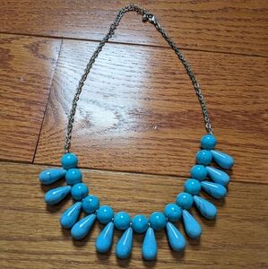 Turquoise Y2K chunky statement necklace from J.Crew